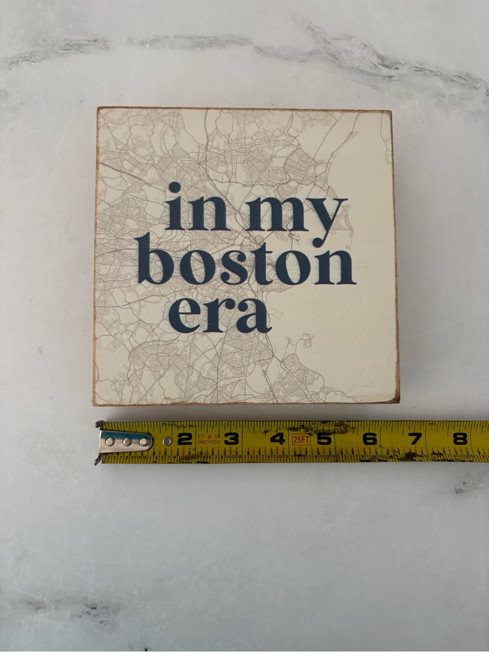 In My Boston Era Decorative Wood Block Sign -